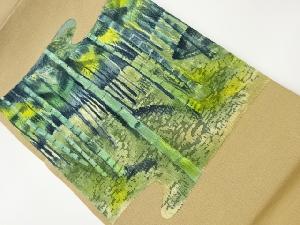 リサイクル 手描き竹林模様名古屋帯